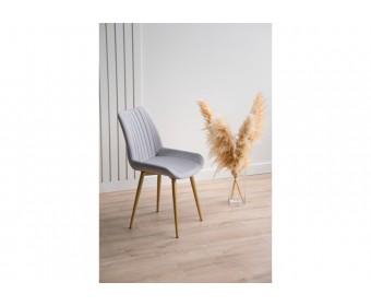 Стул на металлокаркасе Седа 360 светло-серый (zd 960) / золотой