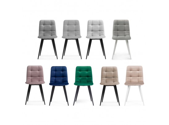 Стул на металлокаркасе Чилли К бежевый velutto 05 / черный в Ростове-на-Дону