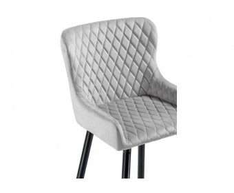 Барный стул Mint light gray / black