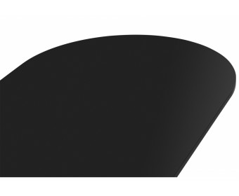 Деревянный стол Барон О 160 х 90 черная пленка шагрень / золотые ноги