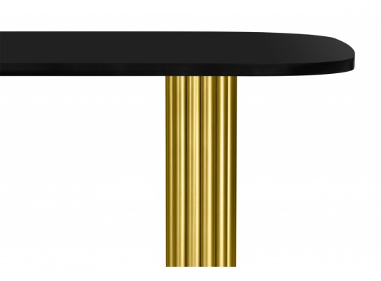 Деревянный стол Бавария B 160 х 90 черная пленка шагрень / золото