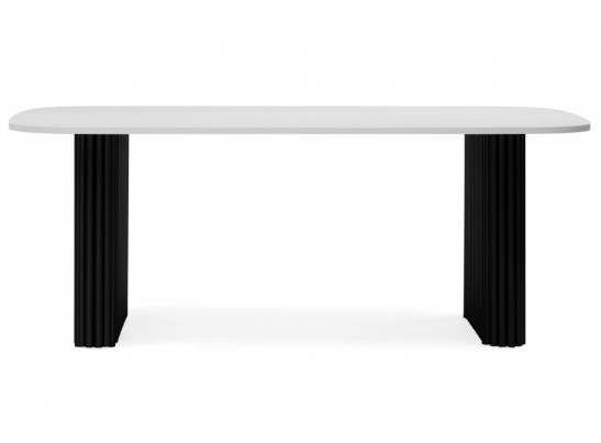 Деревянный стол Бавария B 200 х 90 белая пленка шагрень / черный в Ростове-на-Дону