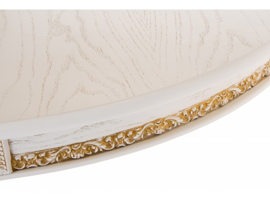 Деревянный стол Герцог молочный / золотая патина в Ростове-на-Дону