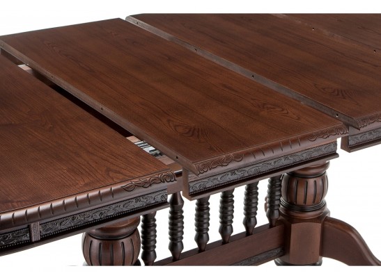 Деревянный стол Кантри 160(200-240)х107х78 орех с коричневой патиной в Ростове-на-Дону