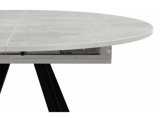 Деревянный стол Карпер 90(120) бетон метрополитан / черный матовый в Ростове-на-Дону