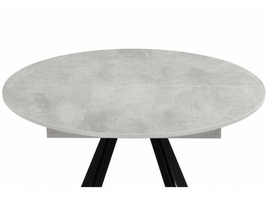 Деревянный стол Карпер 90(120) бетон метрополитан / черный матовый в Ростове-на-Дону