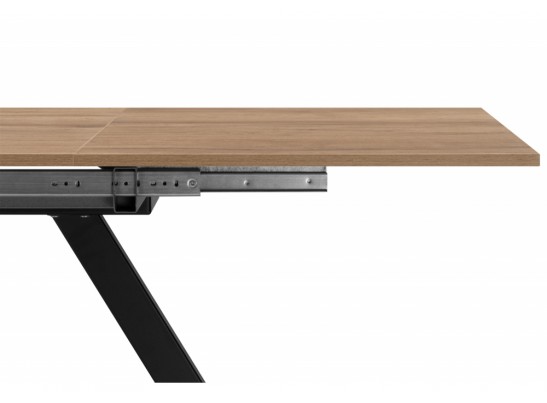 Деревянный стол Райн 116(160)x77 раздвижной дуб табачный / черный в Ростове-на-Дону
