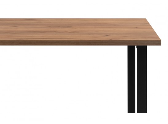 Деревянный стол Лиман 117 х 77 дуб крафт золотой / черный матовый в Ростове-на-Дону