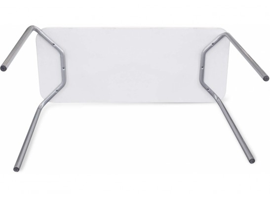 Деревянный стол SHT-T35 70/50 белый матовый / хром лак в Ростове-на-Дону