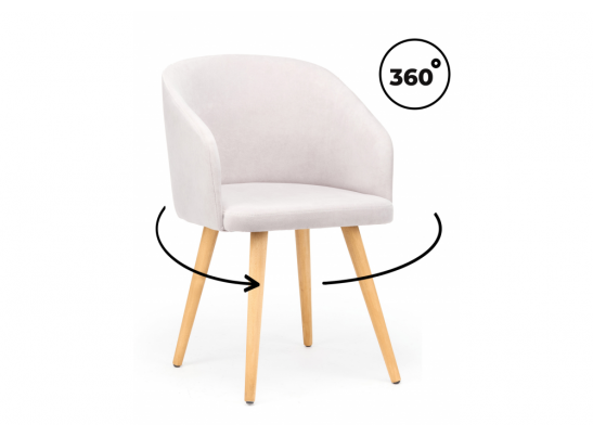 Деревянный стул Монер 360 светло-серый (glory 36) / светлое дерево в Ростове-на-Дону