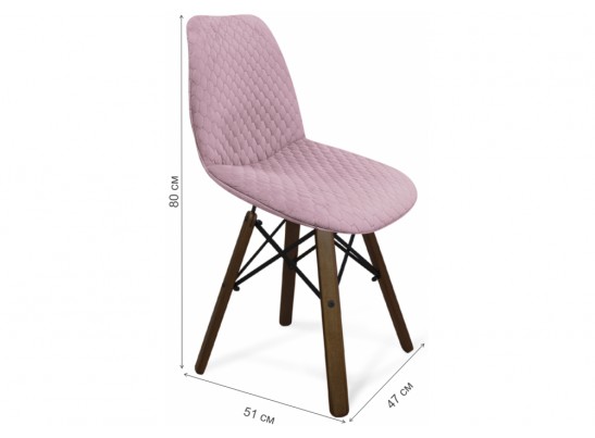 Деревянный стул SHT-ST29-C22/S70 розовый зефир / темный орех / черный муар в Ростове-на-Дону