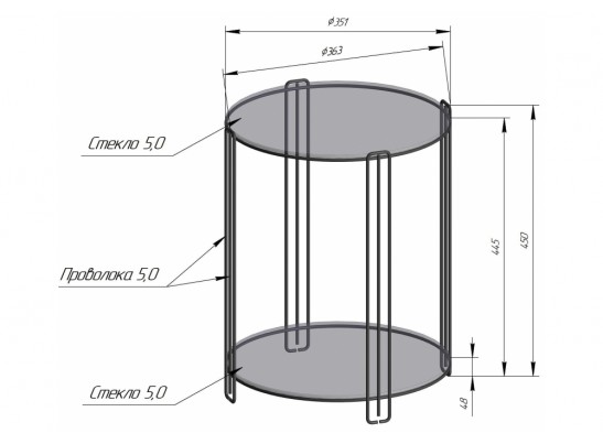 Кофейный столик SHT-CT34 белый мрамор / черный муар в Ростове-на-Дону
