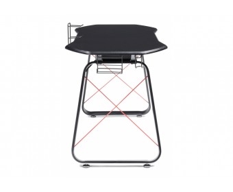 Компьютерный стол Koni 130х65х76 black / red