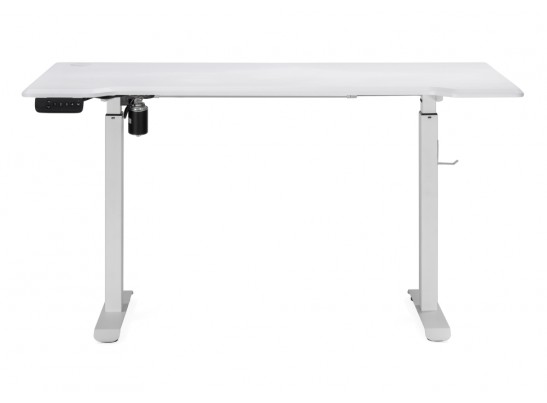 Компьютерный стол Маркос с механизмом подъема 140х80х75 белый / белая шагрень в Ростове-на-Дону