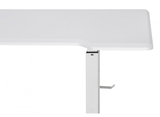 Компьютерный стол Маркос с механизмом подъема 140х80х75 белый / белая шагрень в Ростове-на-Дону
