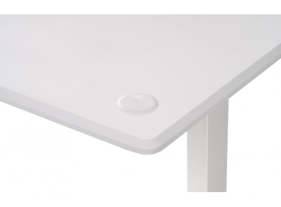 Компьютерный стол Маркос с механизмом подъема 140х80х75 белый / белая шагрень в Ростове-на-Дону