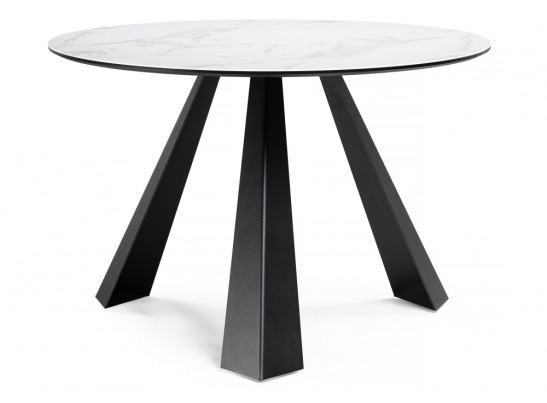 Обеденная группа Брееил velutto 3 / белый мрамор / черный в Ростове-на-Дону