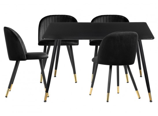 Обеденная группа Миано black / gold в Ростове-на-Дону