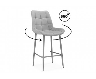 Полубарный стул Челси 360 светло-серый (zd 960) / серый
