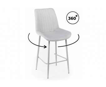 Полубарный стул Седа 360 светло-серый (zd 960) / серый