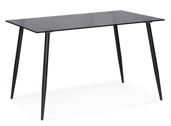 Стеклянный стол Smoke 120х80х75 clear gray / black в Ростове-на-Дону