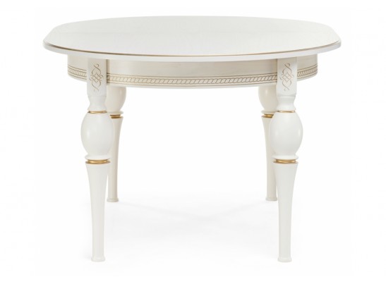Стол Авилла 150(200)х110х77 молочный / золото в Ростове-на-Дону