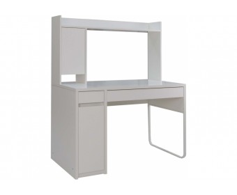 Стол компьютерный Сити-12 белый шелк