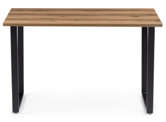 Стол Лота Лофт 120х74х75 25 мм дуб делано темный / матовый черный в Ростове-на-Дону