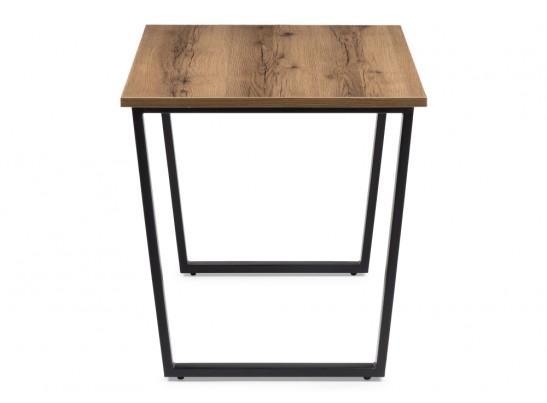 Стол Лота Лофт 120х74х75 25 мм дуб делано темный / матовый черный в Ростове-на-Дону