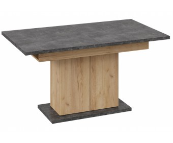 Стол на тумбе Детройт Тип 1 дуб крафт золотой / ателье темное