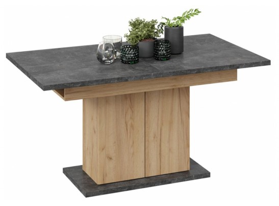 Стол на тумбе Детройт Тип 1 дуб крафт золотой / ателье темное в Ростове-на-Дону