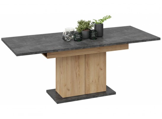 Стол на тумбе Детройт Тип 1 дуб крафт золотой / ателье темное в Ростове-на-Дону