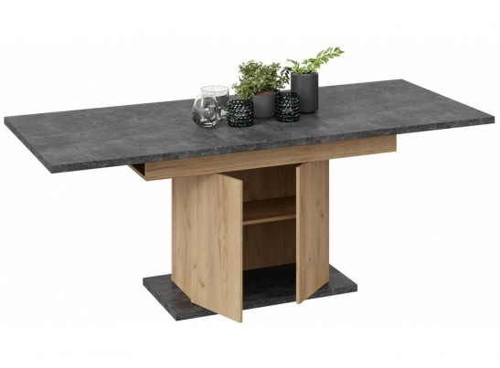 Стол на тумбе Детройт Тип 1 дуб крафт золотой / ателье темное в Ростове-на-Дону