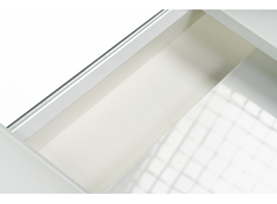 Стол на тумбе Палмер 120 белый / белое стекло в Ростове-на-Дону