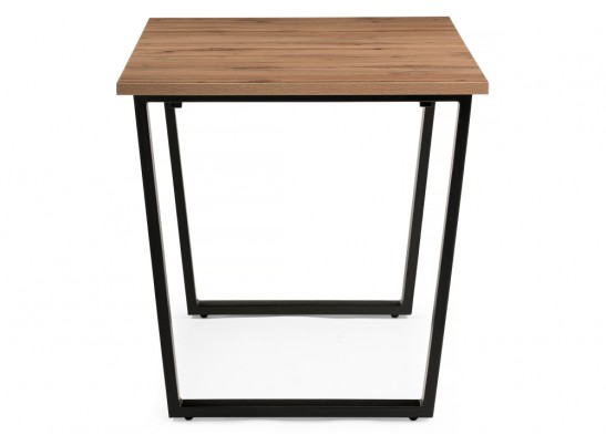 Деревянный стол Лота Лофт 120(160)х75 черный матовый / дуб крафт табачный в Ростове-на-Дону