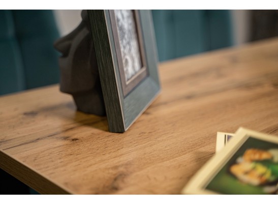 Деревянный стол Лота Лофт 120(160)х75 черный матовый / дуб крафт табачный в Ростове-на-Дону