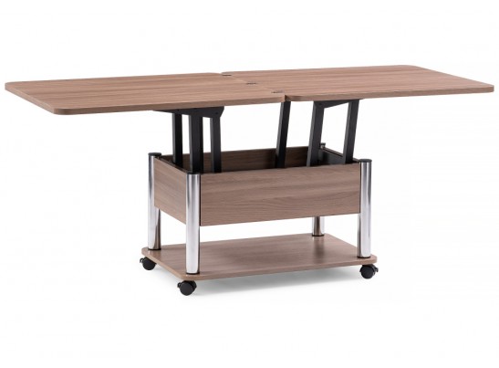 Стол-трансформер Виват 86(172)х72х50(74) темный шимо / хром в Ростове-на-Дону