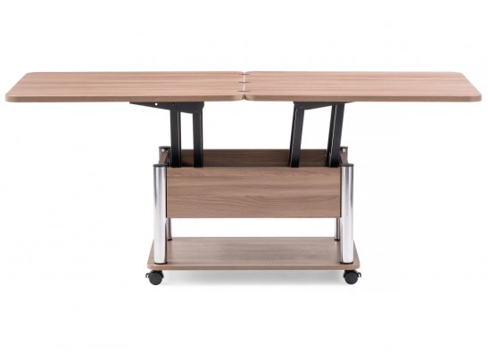 Стол-трансформер Виват 86(172)х72х50(74) темный шимо / хром в Ростове-на-Дону