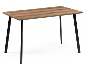 Стол Тринити Лофт 120х80х75 25 мм дуб делано темный / черный матовый