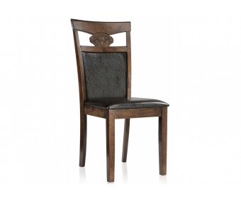Стул деревянный Luiza dirty oak / dark brown