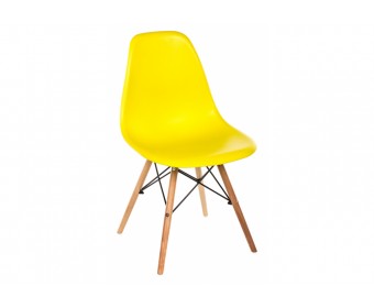 Стул Eames PC-015 желтый ножки дерево