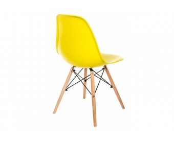 Стул Eames PC-015 желтый ножки дерево