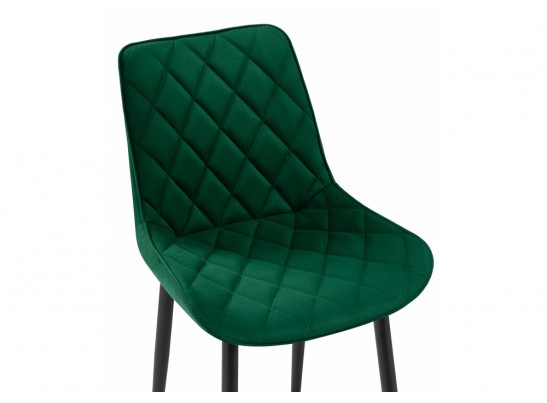 Стул на металлокаркасе Баодин велюр зеленый / черный в Ростове-на-Дону