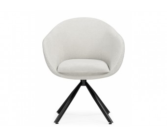 Стул на металлокаркасе Бартон 1 ткань мадера 2 / черный матовый