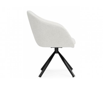 Стул на металлокаркасе Бартон 1 ткань мадера 2 / черный матовый