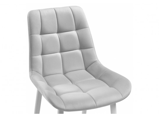 Стул на металлокаркасе Челси велюр светло-серый / белый в Ростове-на-Дону