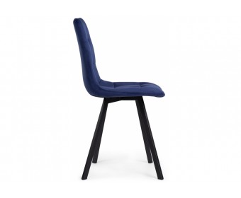 Стул на металлокаркасе Чилли синий / черный