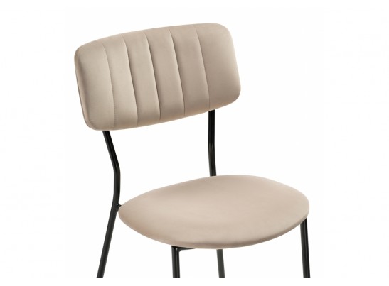 Стул на металлокаркасе Фиер серо-бежевый / черный глянец в Ростове-на-Дону
