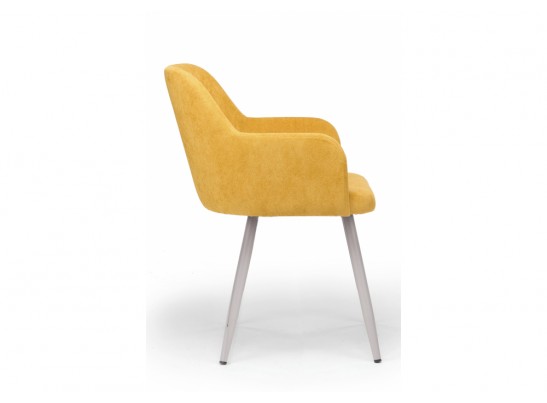 Стул на металлокаркасе Инфини 360 горчичный (ocean 016) / серый в Ростове-на-Дону