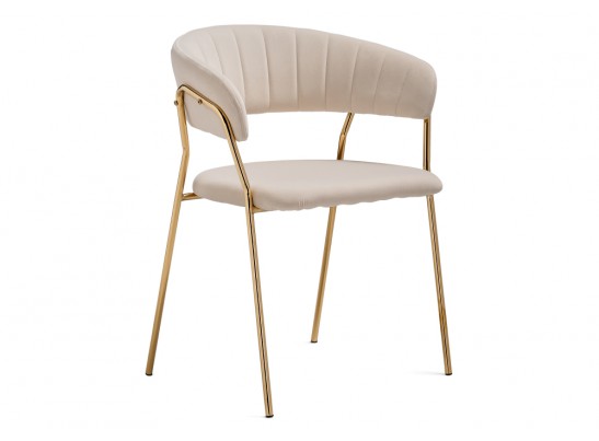 Стул на металлокаркасе Kamelia 1 beige / gold в Ростове-на-Дону